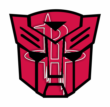 Autobots Houston Rockets logo vinyl decal